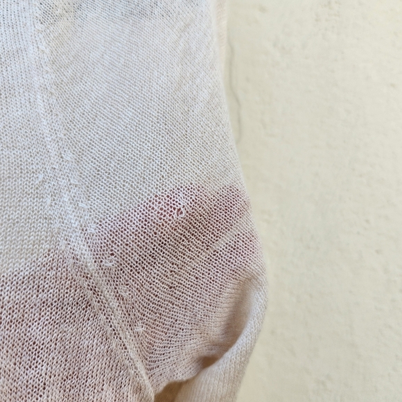 360SWEATER Sequin Skull Cardigan Cream Silver V neck Long Sleeve Women Size M - Picture 9 of 9